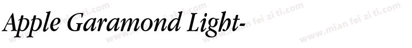 Apple Garamond Light字体转换